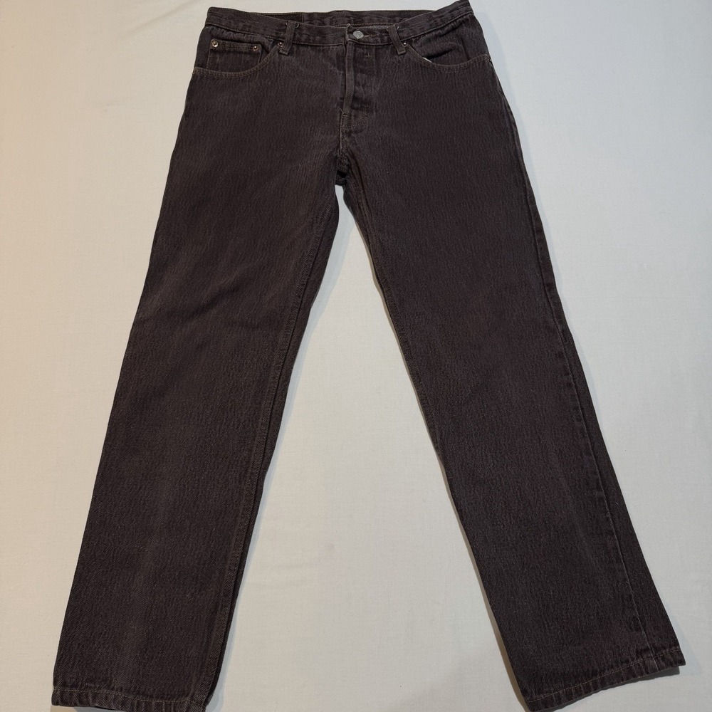 Vintage 90s 80s Levis 501 Made in USA Brown Denim Jeans Mens 33x30 Fits 32x29